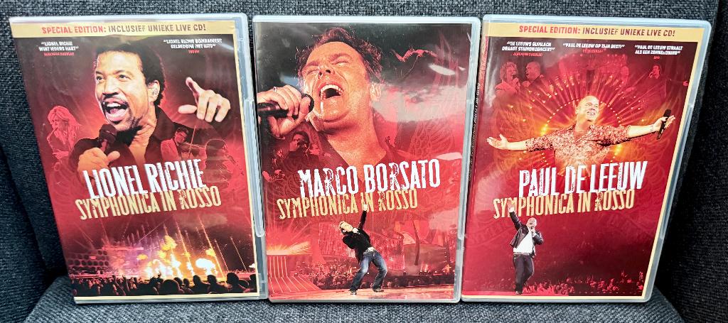 Symponica in Rosso: Lionel Richie Marco Borsato Paul deLeeuw, Ophalen of Verzenden, 2010 - 2019, Zo goed als nieuw