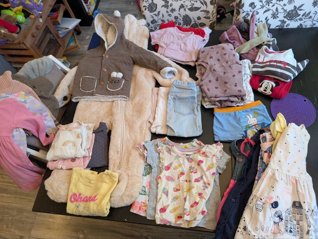 Groot kledingpakket meisjes maat 86 (33 stuks), Ophalen of Verzenden