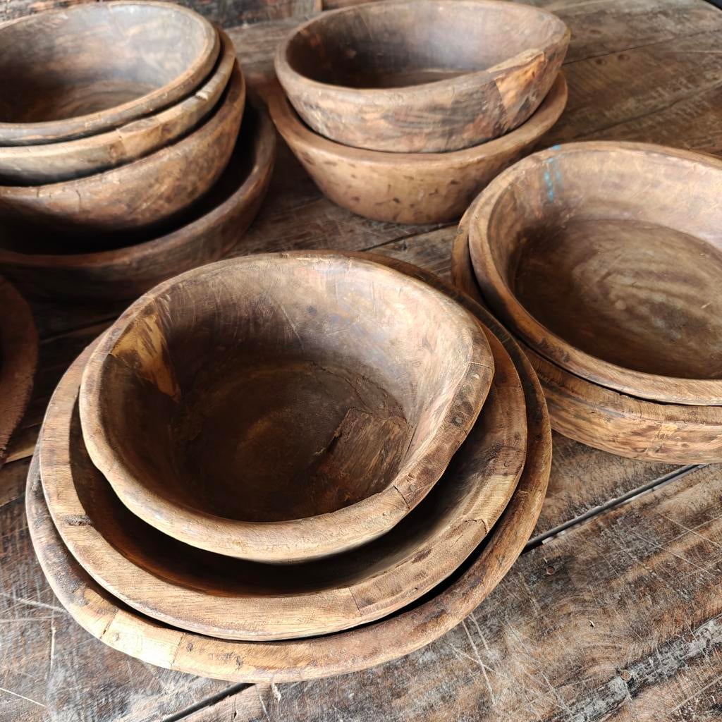 Prachtige oud houten schalen bij Pimpskuorke, Huis en Inrichting, Woonaccessoires | Schalen en Manden, Ophalen