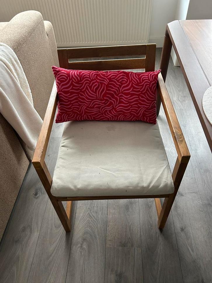 IKEA NÄMMARÖ Outdoor Table + 2 Chairs (with Armrests), Tuin en Terras, Tuinstoelen, Gebruikt, Hout, Inklapbaar, Ophalen