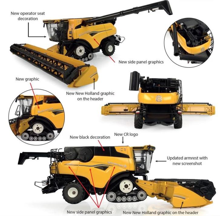 New Holland CR10.90 Rups Combine (2023), Hobby en Vrije tijd, Modelauto's | 1:32, Nieuw, Tractor of Landbouw, Universal Hobbies