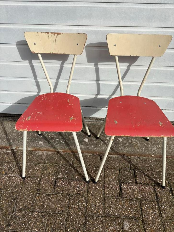 Vintage/retro stoelen, 2 stuks, Antiek en Kunst, Antiek | Meubels | Stoelen en Banken, Ophalen