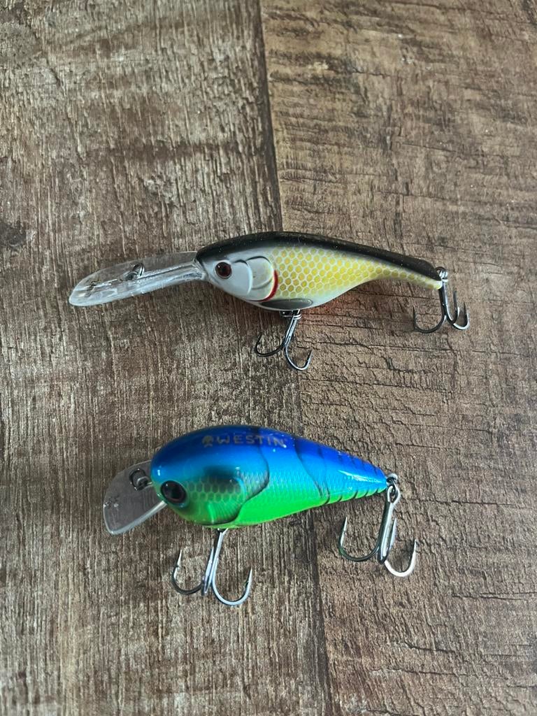 2 x Westin: Babybite DR en Bassbite, Watersport en Boten, Hengelsport | Roofvissen, Ophalen of Verzenden, Zo goed als nieuw, Overige typen