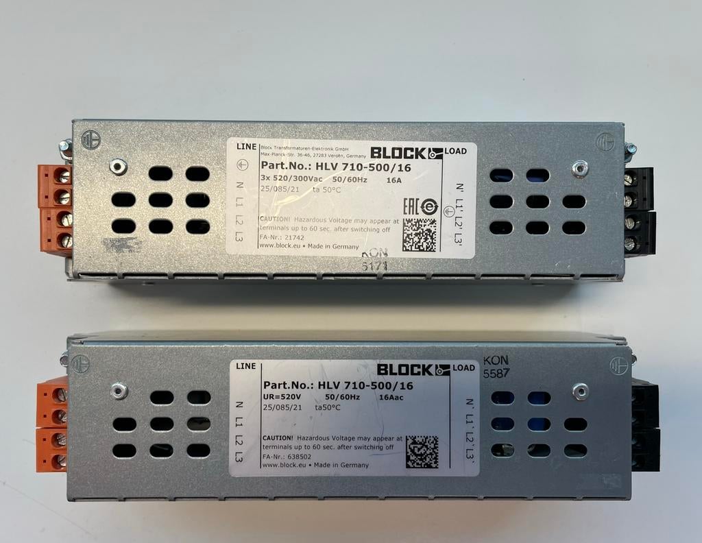 Block netfilter EMC radio ontstoringsfilter 16A 3 fase, Ophalen of Verzenden, Zo goed als nieuw