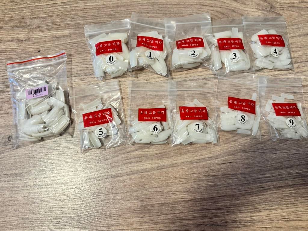 Halve tips, Verzenden, Wit, Nieuw, Handen en Nagels