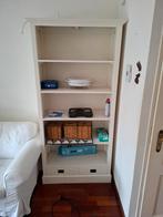 Teak houten white wash boekenkast 5 planken 2 lades, Ophalen