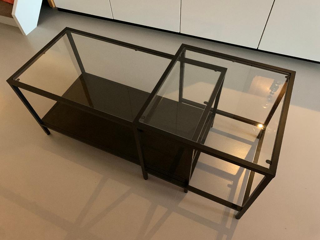 salontafel / bijzettafel ikea Vittsjo, Huis en Inrichting, Tafels | Salontafels, Ophalen, 50 tot 100 cm, 50 tot 100 cm, Minder dan 50 cm