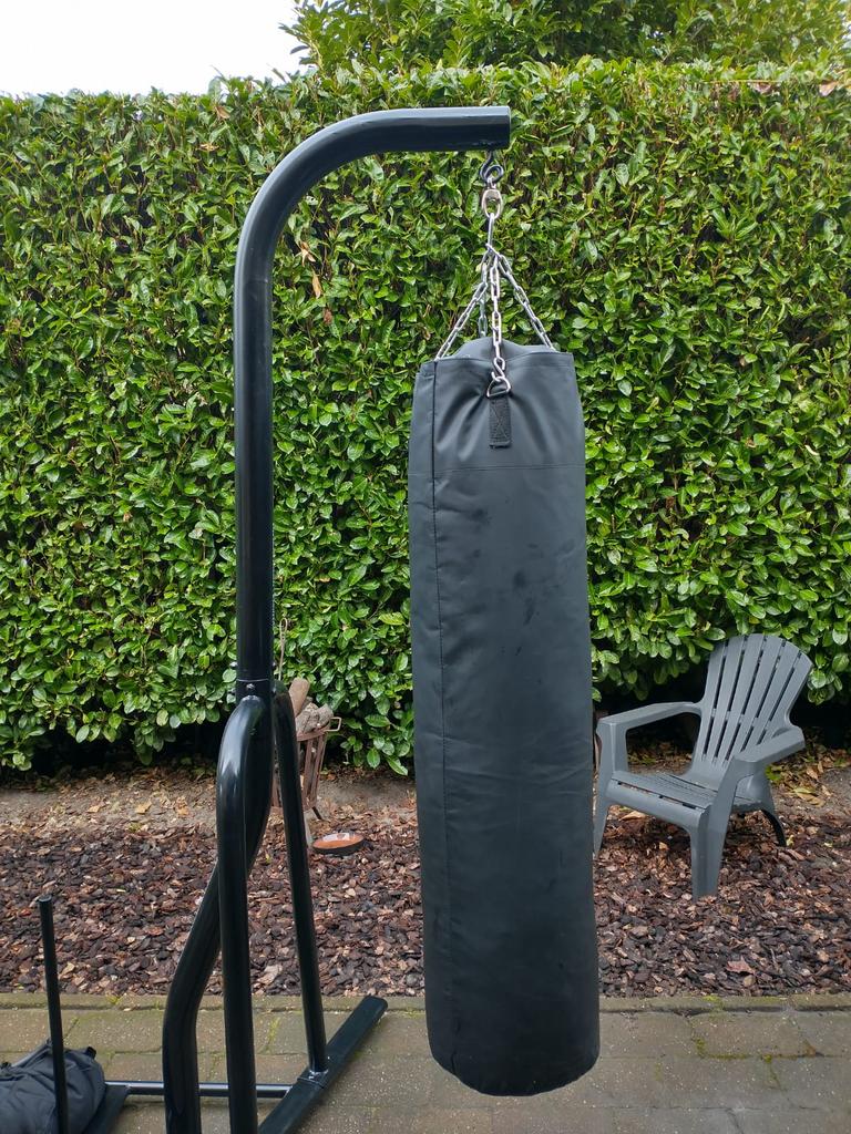 Bokszak met standaard + verzwaringszakken, Sport en Fitness, Boksen, Ophalen of Verzenden, Zo goed als nieuw, Bokszak