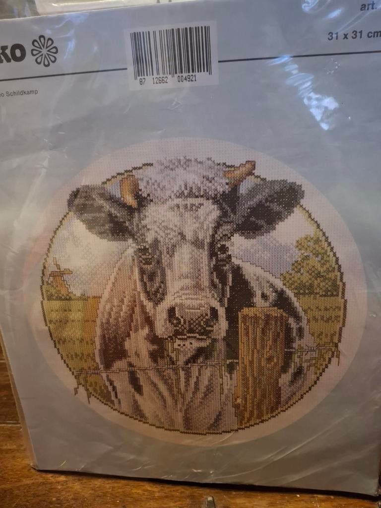 Koe, Hobby en Vrije tijd, Borduren en Borduurmachines, Ophalen of Verzenden, Nieuw, Borduurpakket