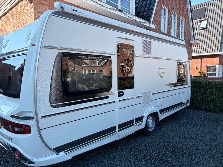 Fendt 495 SFB Saphir  2019 met compleet inventaris, Caravans en Kamperen, Caravans, Particulier, tot en met 4, Rondzit, Fendt