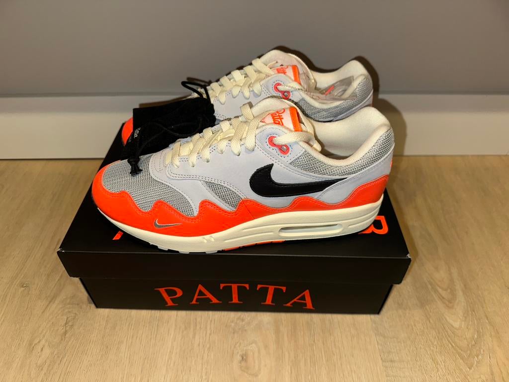 Nike Air Max 1 “Patta Wave” Maat 42,5, Overige kleuren, Nieuw, Ophalen of Verzenden, Sneakers of Gympen