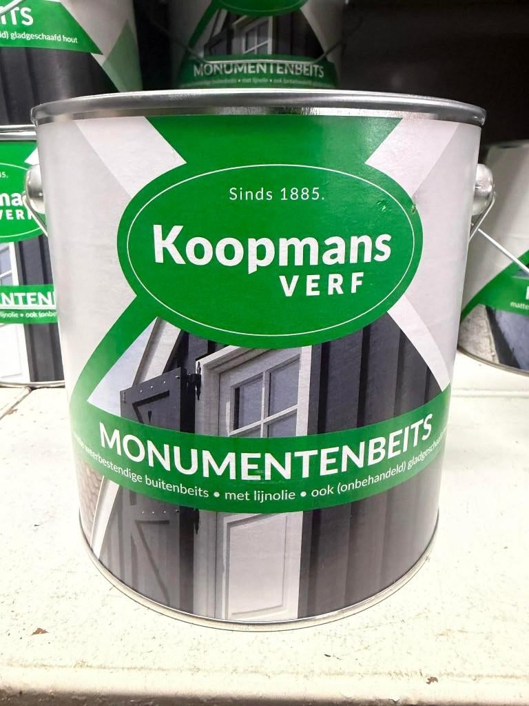 Koopmans Houtcoat - Ecoleum & Monumentenbeits, Doe-het-zelf en Verbouw, Verf, Beits en Lak, Zwart, Nieuw, Beits, Ophalen of Verzenden