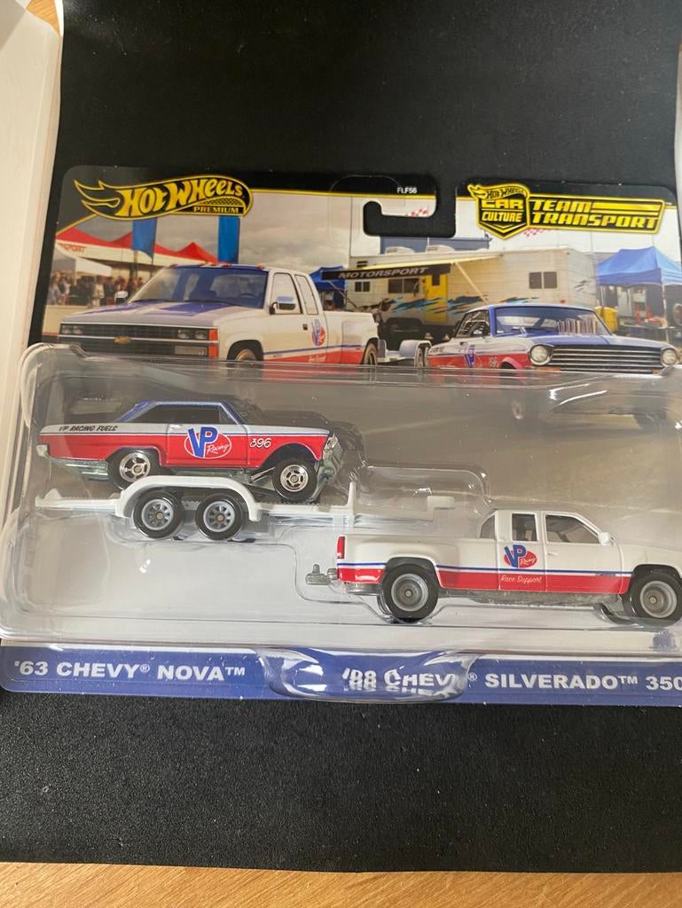 Hot wheels team transport chevy nova, Hobby en Vrije tijd, Modelauto's | Overige schalen, Mattel, Mattel, Nieuw, Ophalen of Verzenden