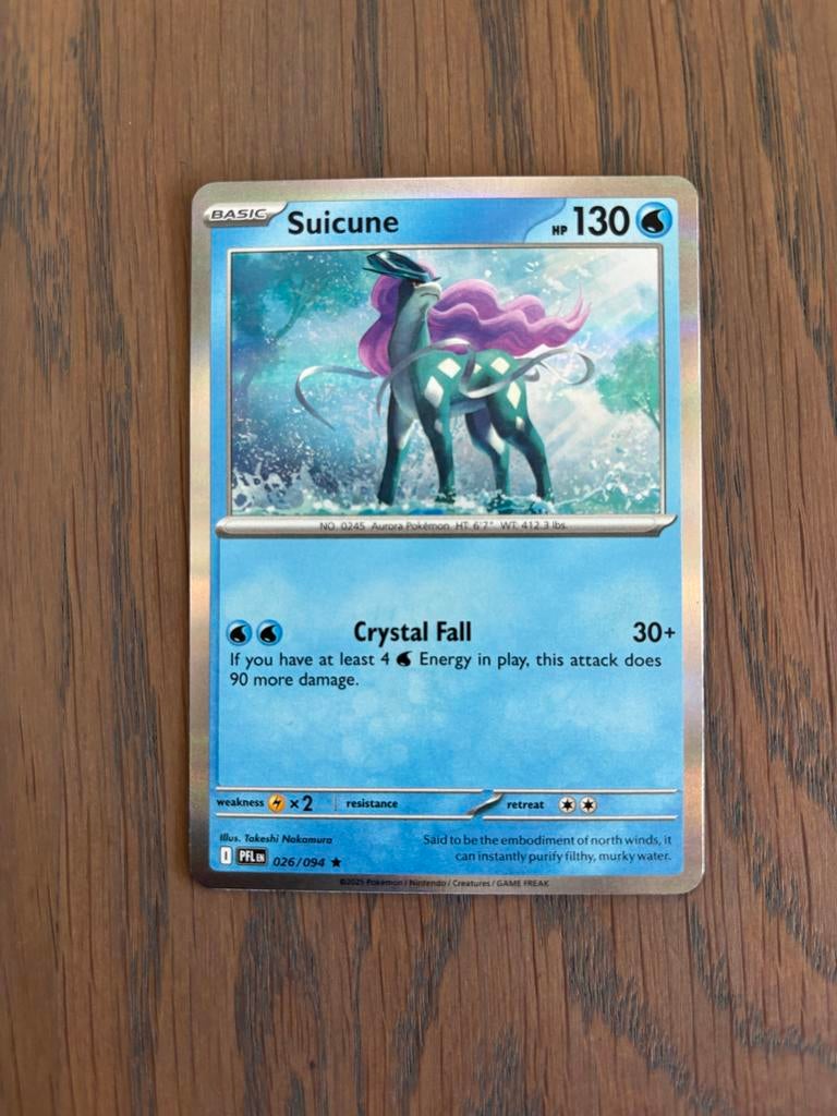 Suicune Pokémon Kaart 026/094 - Nieuw, Ophalen of Verzenden, Zo goed als nieuw, Losse kaart, Foil