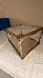 Riviera Maison glazen kistje met gouden metalen randen, Ophalen, Zo goed als nieuw, Glas, Minder dan 50 cm