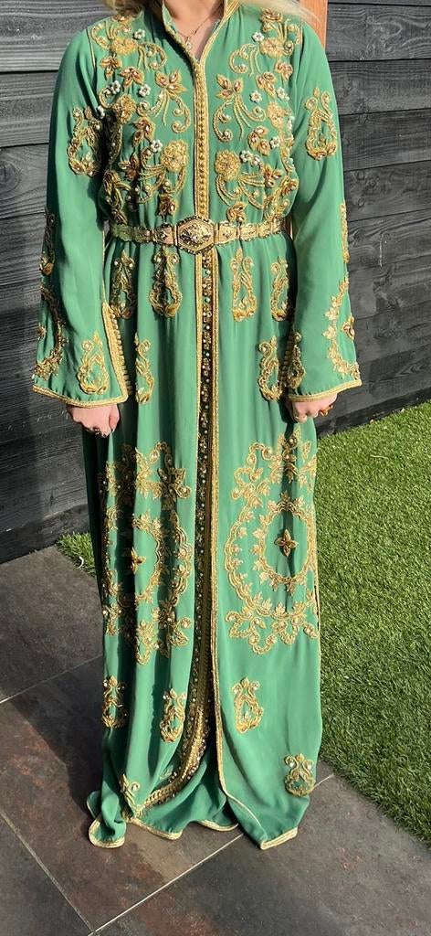 Marokkaanse takschita/ kaftan jurk maat s-l met riem, Ophalen of Verzenden, Zo goed als nieuw, Maat 38/40 (M), Overige typen