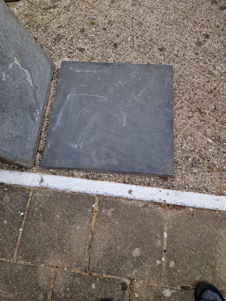 Tuintegels 59,5x59,5  antaciet, Ophalen, 60 cm of meer, Minder dan 5 m², Vloertegels