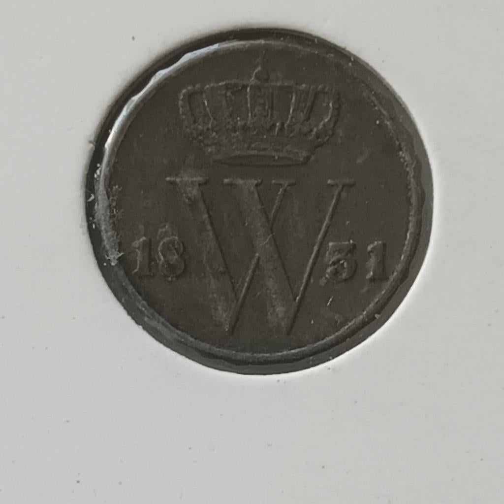 Halve cent Willem I 1831, Ophalen of Verzenden, Koning Willem I, Overige waardes, Losse munt