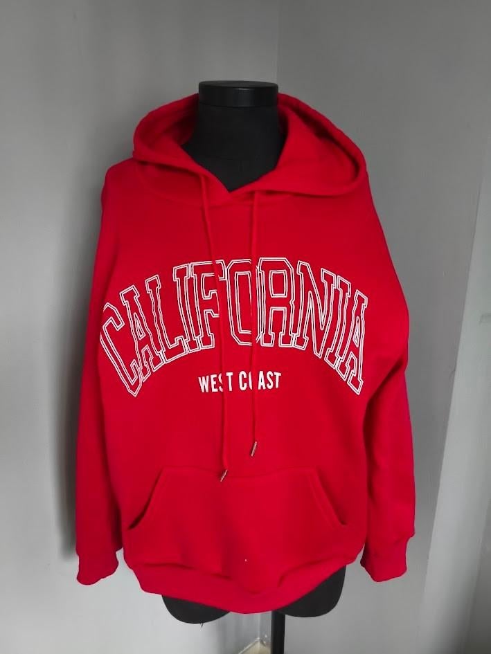 Shein rode dames hoodie met opdruk ‘’California’’, Ophalen of Verzenden, Maat 34 (XS) of kleiner, Gedragen, Rood