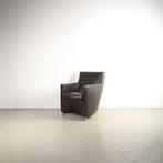 2x Leolux Dolcinea Fauteuil Bruin Leer – Aluminium, Niet ingevuld, Gebruikt, Minder dan 75 cm, Niet ingevuld