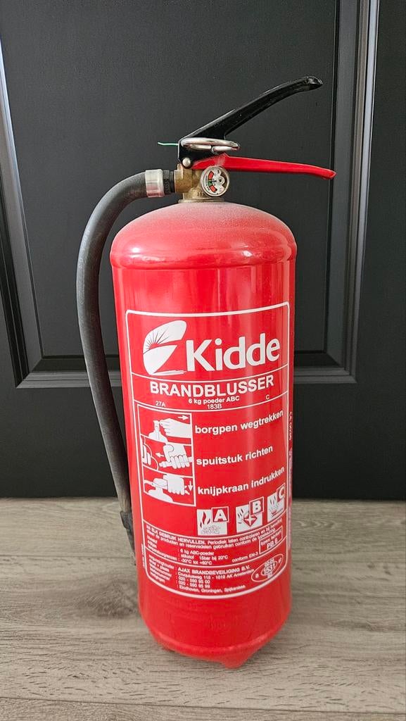 Kidde brandblusser 6 kg poeder ABC, Ophalen