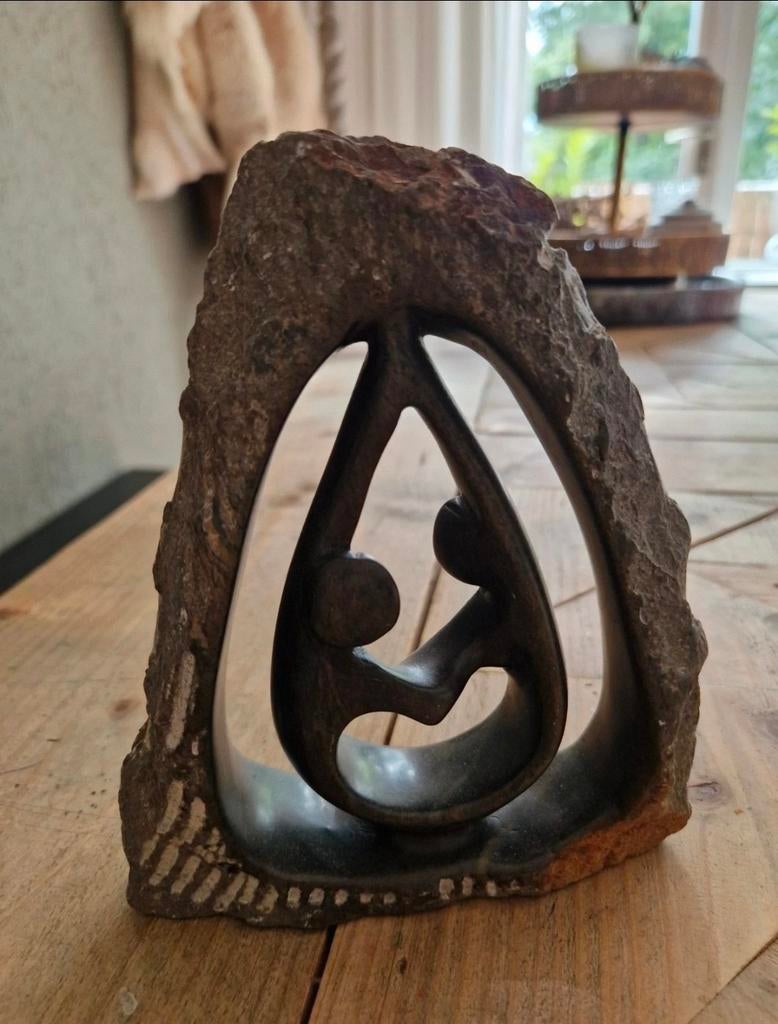 Stenen beeld "Geliefden" uit Zuid-Afrika., Antiek en Kunst, Kunst | Beelden en Houtsnijwerken, Ophalen of Verzenden