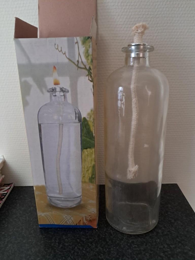 Windlicht olielamp Hoogte 34 cm, Overige materialen, 25 tot 50 cm, Nieuw, Ophalen of Verzenden