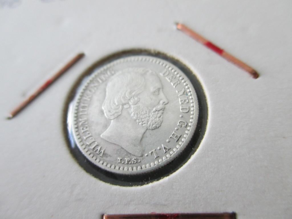 Dubbeltje 1884, Koning Willem III, Zilver, Ophalen of Verzenden, 10 cent