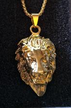 Leeuwen kop ketting, Verstelbaar, Nieuw, Ophalen of Verzenden, Goud