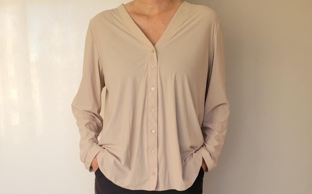 Studio Anneloes Evi blouse XXL Beige Travelstof Top, Studio Anneloes, Beige, Maat 46/48 (XL) of groter, Ophalen of Verzenden