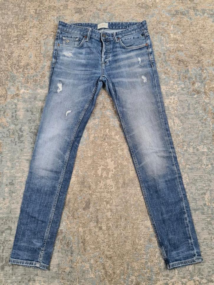 Cast Iron RISER W33 L34 Slim STRETCH Bronno3334 Blauw, Kleding | Heren, Spijkerbroeken en Jeans, Zo goed als nieuw, W33 - W34 (confectie 48/50)