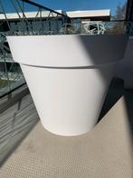 XXL bloempot wit waterdicht kunststof zgan, Ophalen, Rond, Binnen, Zo goed als nieuw
