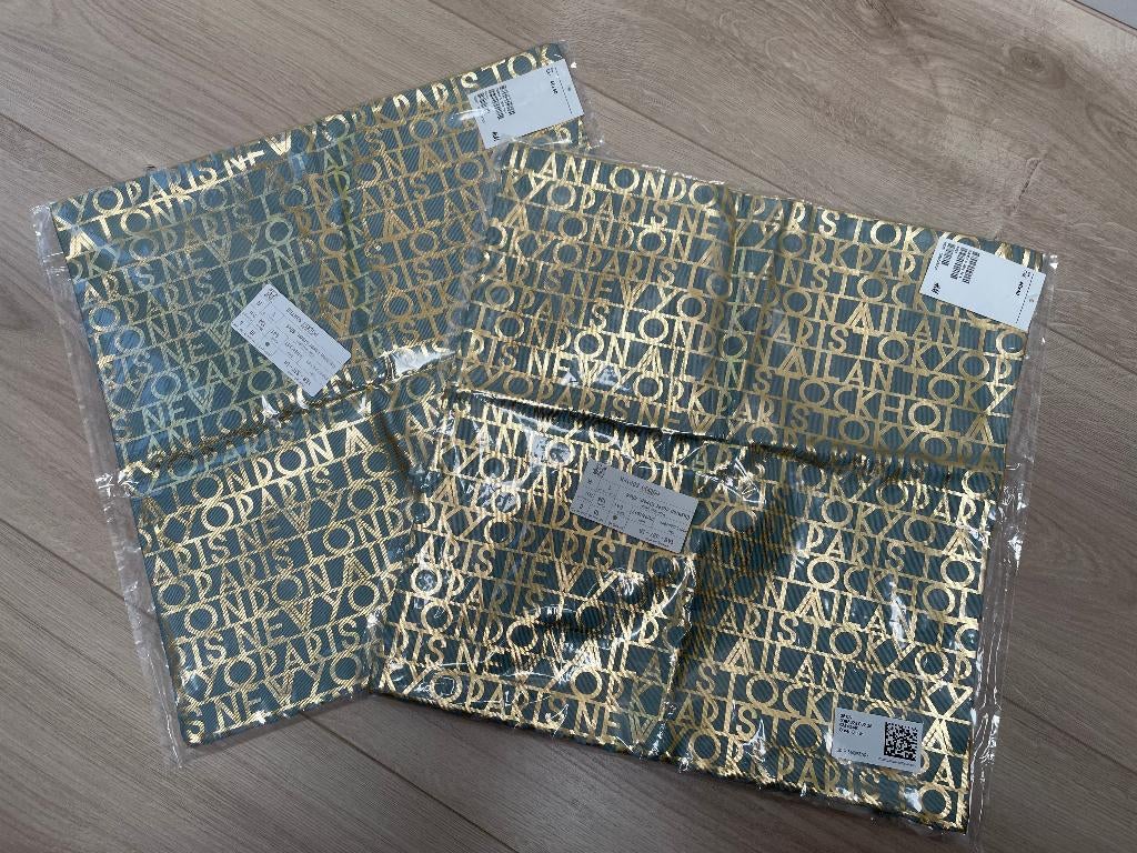 Kussenhoes Groen Gouden Letters 40x40 2 Stuks NIEUW, Ophalen of Verzenden, Nieuw, Groen, Vierkant