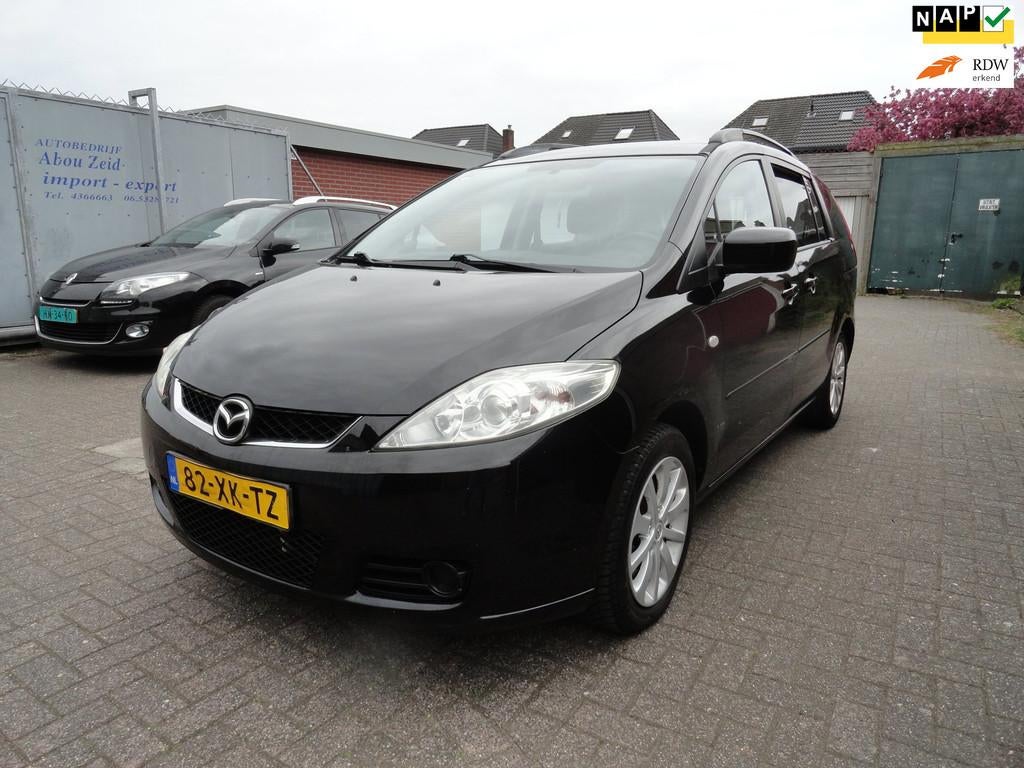 Mazda 5 1.8 Touring 7 PER AIRCO, Auto's, Mazda, Gebruikt, 1370 kg, 4 cilinders, Zwart