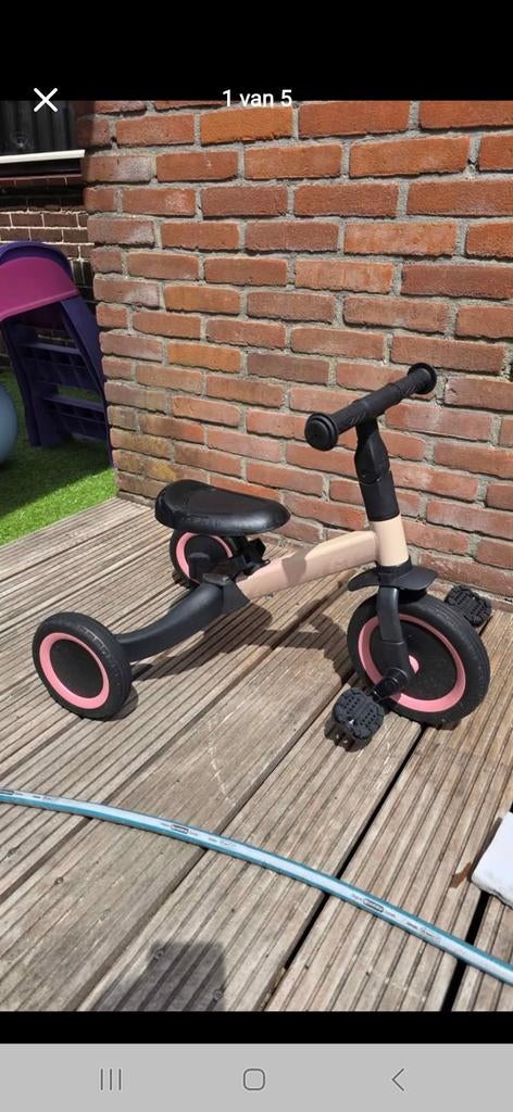 Topmark 4-in-1 Loopfiets Roze/Zwart, Ophalen, Gebruikt, Loopfiets