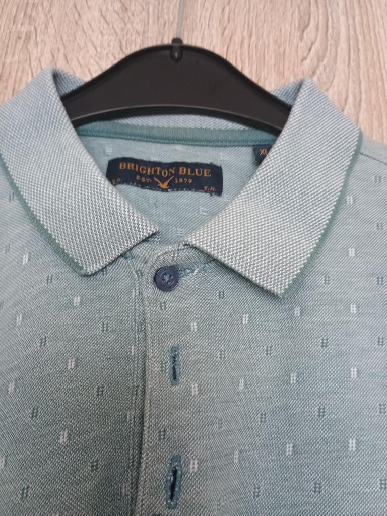 Mintgroene heren Polo L, Kleding | Heren, Polo's, Zo goed als nieuw, Maat 48/50 (M), Wit, Ophalen of Verzenden