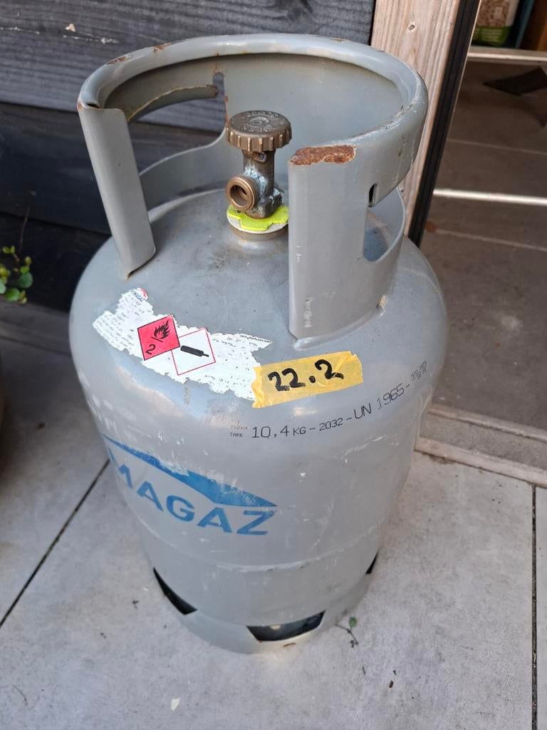 Volle gasfles 22.2 kg, Tuin en Terras, Gasbarbecues, Ophalen of Verzenden, Gebruikt, MAGAZ