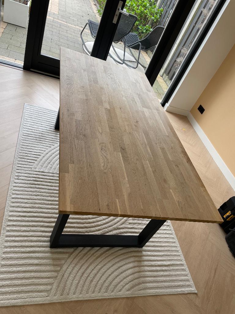 Eikenhouten eettafel, Huis en Inrichting, Tafels | Eettafels, Ophalen, Gebruikt, Eikenhout, 50 tot 100 cm