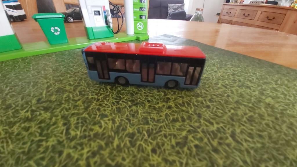 Speelgoedbusje - Rood en Blauw siku, Ophalen of Verzenden, Gebruikt