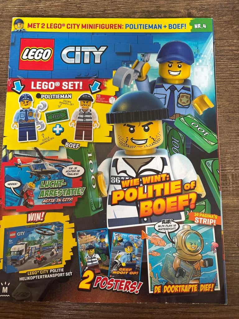 Lego City tijdschrift met minifiguren, Ophalen of Verzenden, Overige typen