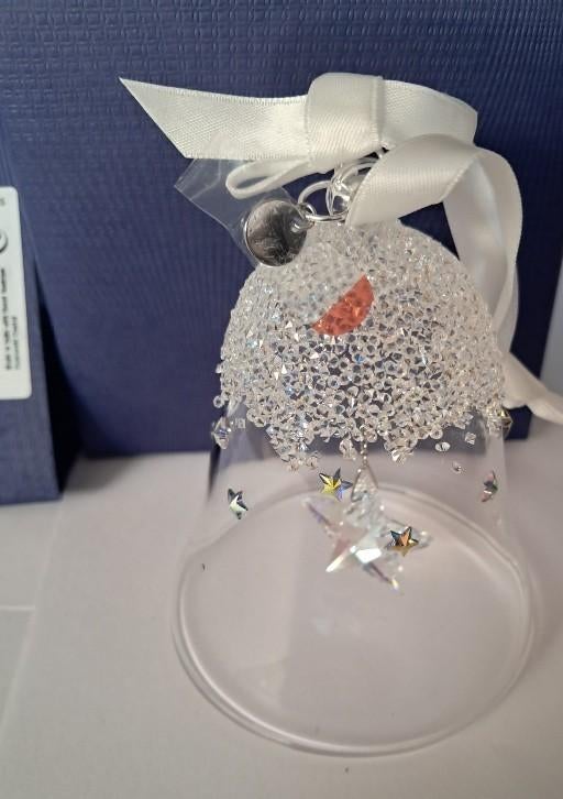 Swarovski kerstbel ornament ster groot, Verzamelen, Swarovski, Ophalen of Verzenden, Nieuw, Figuurtje