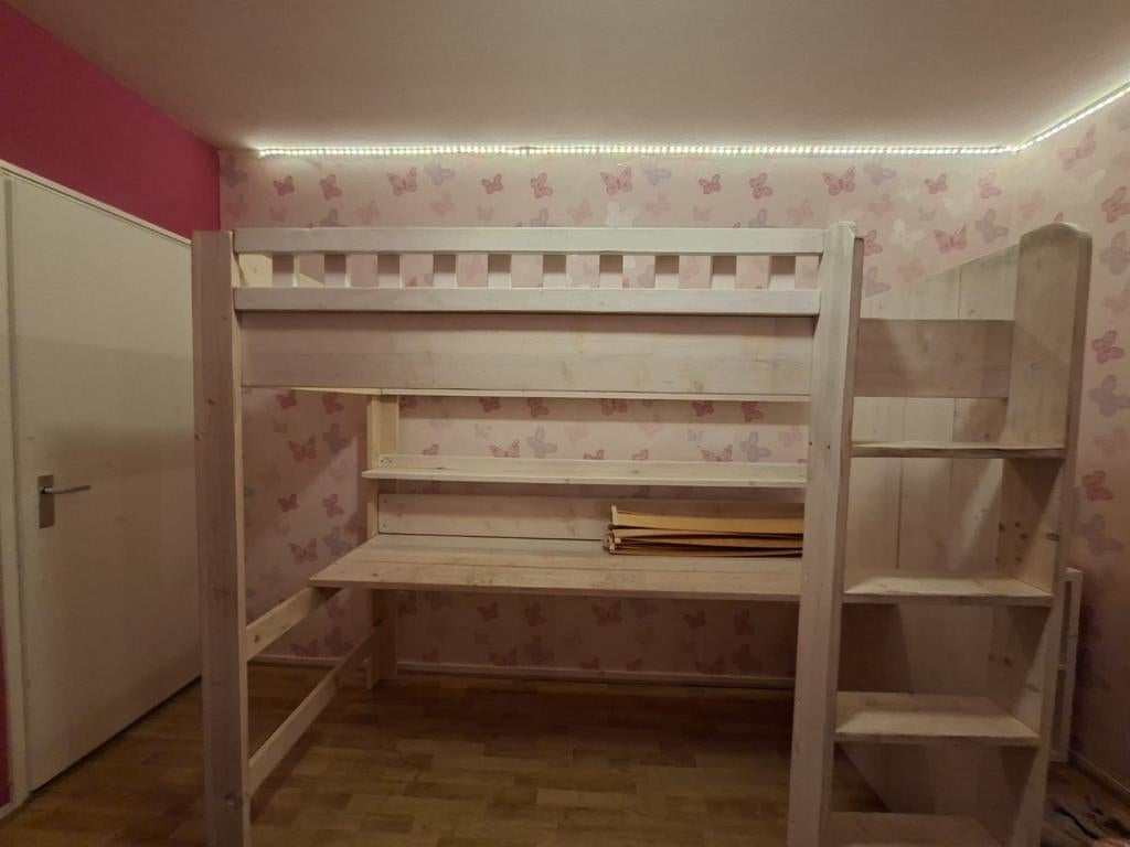 Hoogslaper met bureau, Ophalen of Verzenden, Gebruikt, Hoogslaper