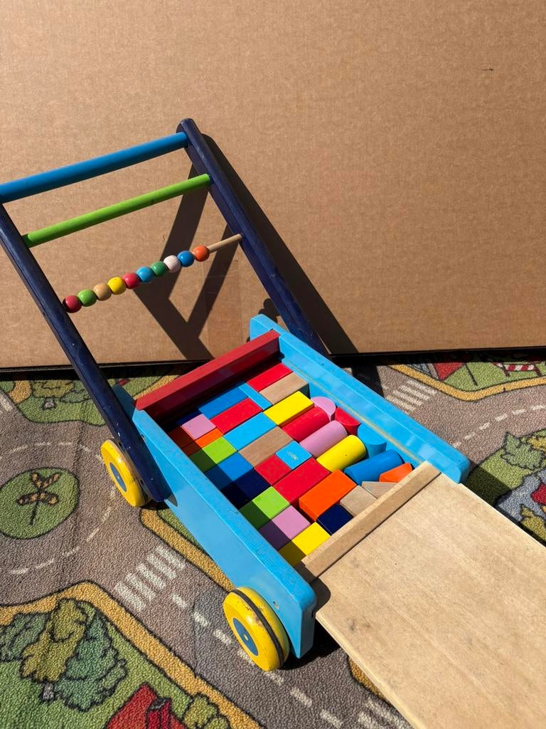 Little dutch houten blokken trein - mixed stars - speelgoed online