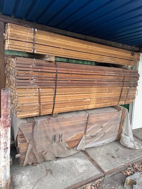 Hardhouten latten glaslatten plintlatten muurbekleding, Ophalen, Minder dan 25 mm, Nieuw, Plank