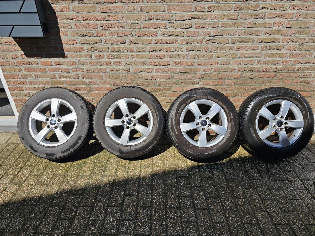 4 nette velgen met winterbanden, Auto-onderdelen, Banden en Velgen, Ophalen, 215 mm, 16 inch, Banden en Velgen