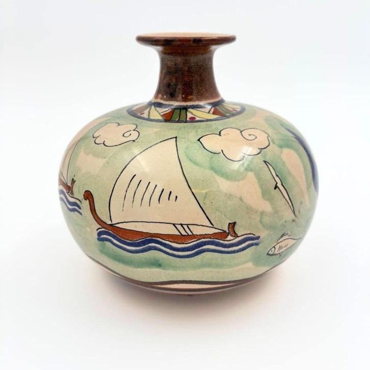 Vaas Goedewaagen Gouda Viking 218, Antiek en Kunst, Antiek | Vazen, Ophalen of Verzenden