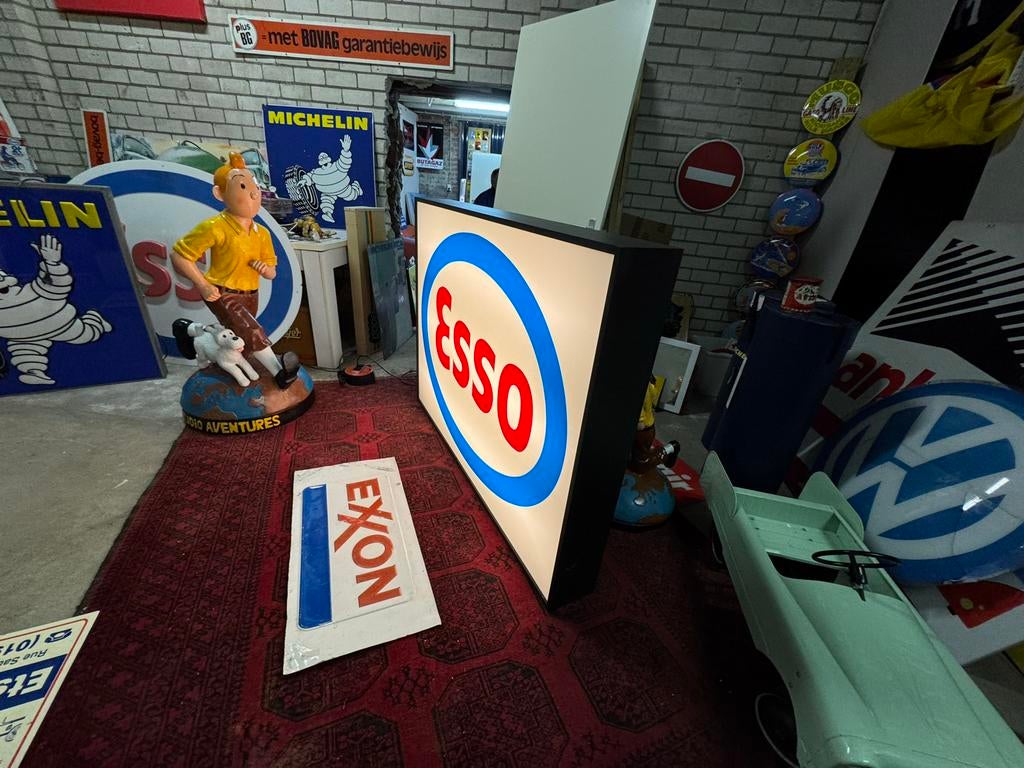 Vintage Esso Lichtbak - Perfect voor verzamelaars, Ophalen, Gebruikt, ., Lichtbak of (neon) lamp