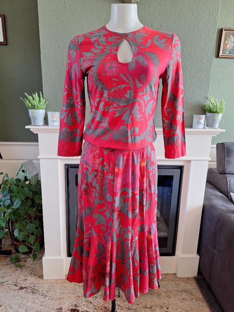 Joseph Ribkoff 2 delig schitterend setje rok shirt top S 36, Kleding | Dames, Jasjes, Kostuums en Pakken, Kostuum of Pak, Verzenden