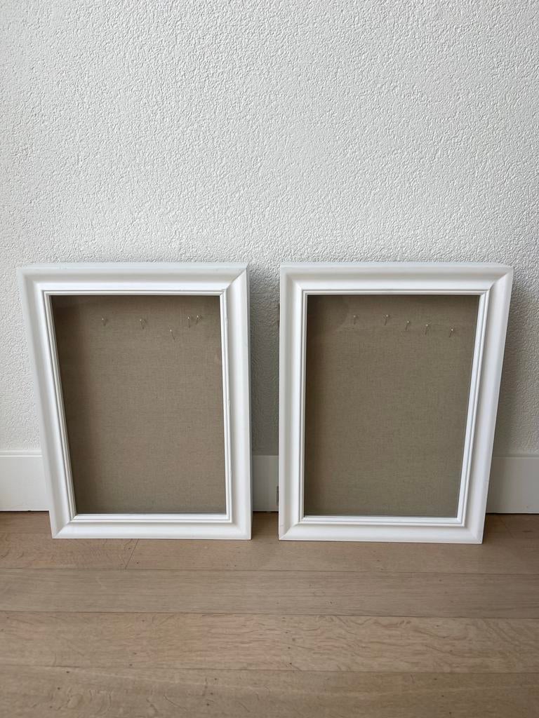 Wit houten vitrinekastje met glazen deurtje (50x37x8,5cm), Huis en Inrichting, Kasten | Vitrinekasten, Ophalen, Minder dan 50 cm