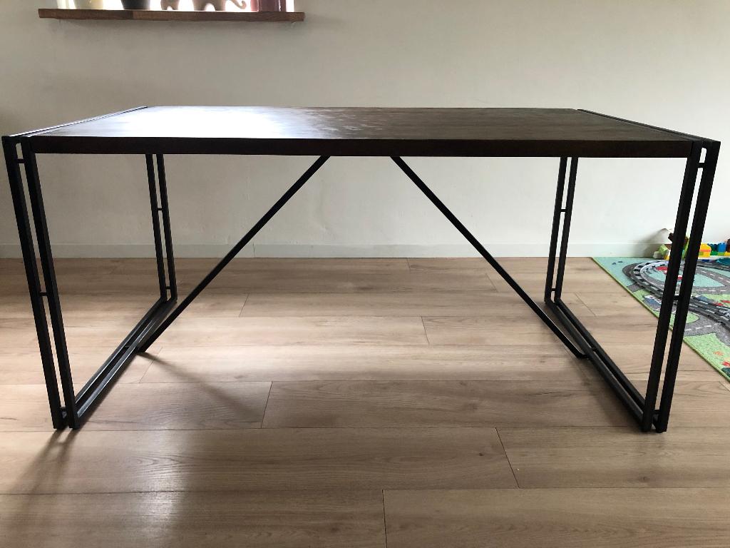 Industriële Trendhopper eettafel, Huis en Inrichting, Gebruikt, 50 tot 100 cm, 150 tot 200 cm, Rechthoekig